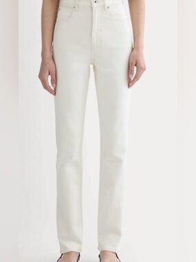 Butter mom Everlane The Way High Jeans- Calico Ecru size 31R NWT slim-straight